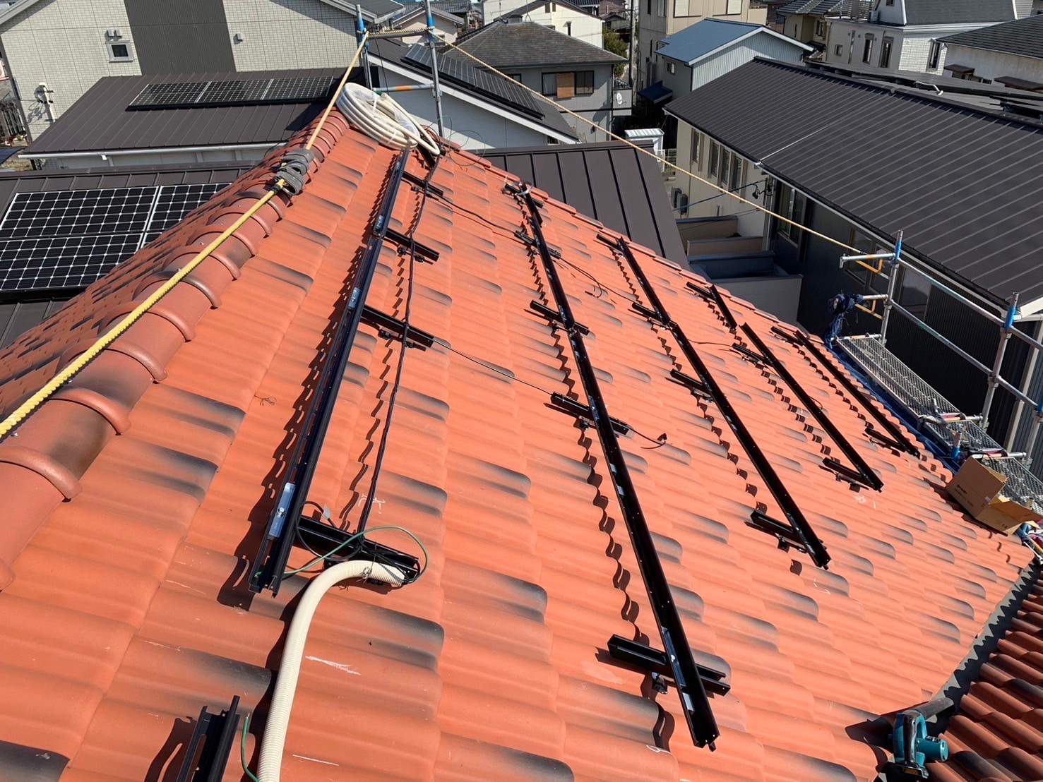 アンカー工法の架台